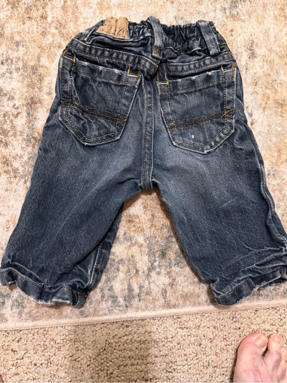 The Children's Place Distressed Baby Denim Jeans - Faux Repair Patches